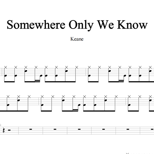 鼓谱*Keane_Somewhere Only We Know.asp